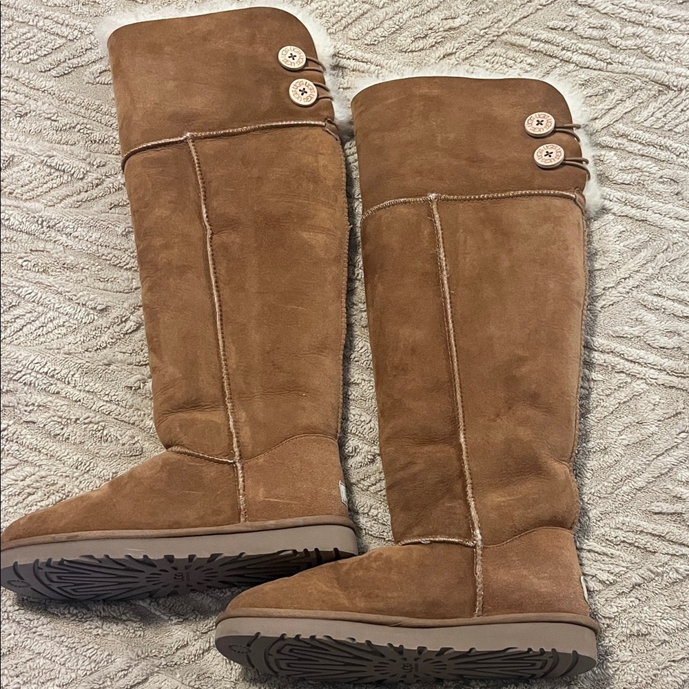 Uggs Knee-High Boots with Button Accents